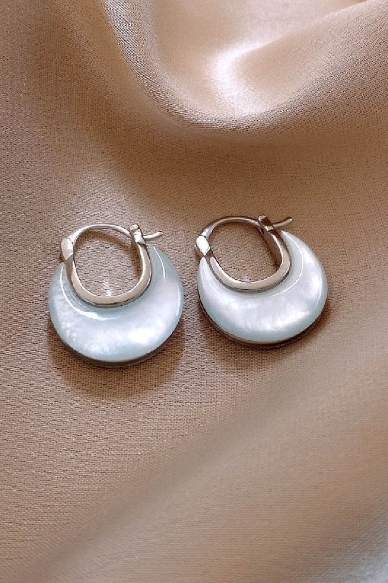 U-shaped bag mother-of-pearl earrings 868785939869 - COCOMELODY